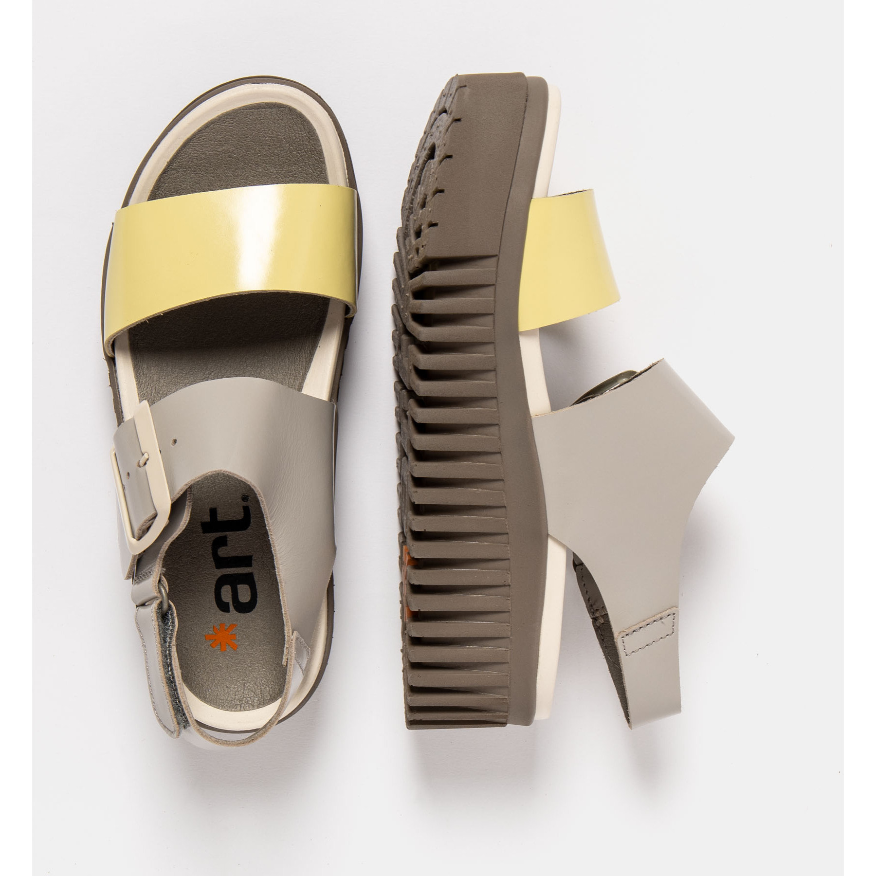 Sandalia de cuña 1578 MULTI CINDER-PALE YELLOW/BRIGHTON color Cinder-pale yellow