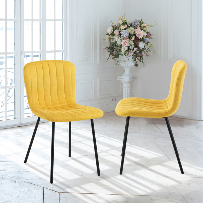Tomasucci Set de 4 Chaises COSY JAUNE