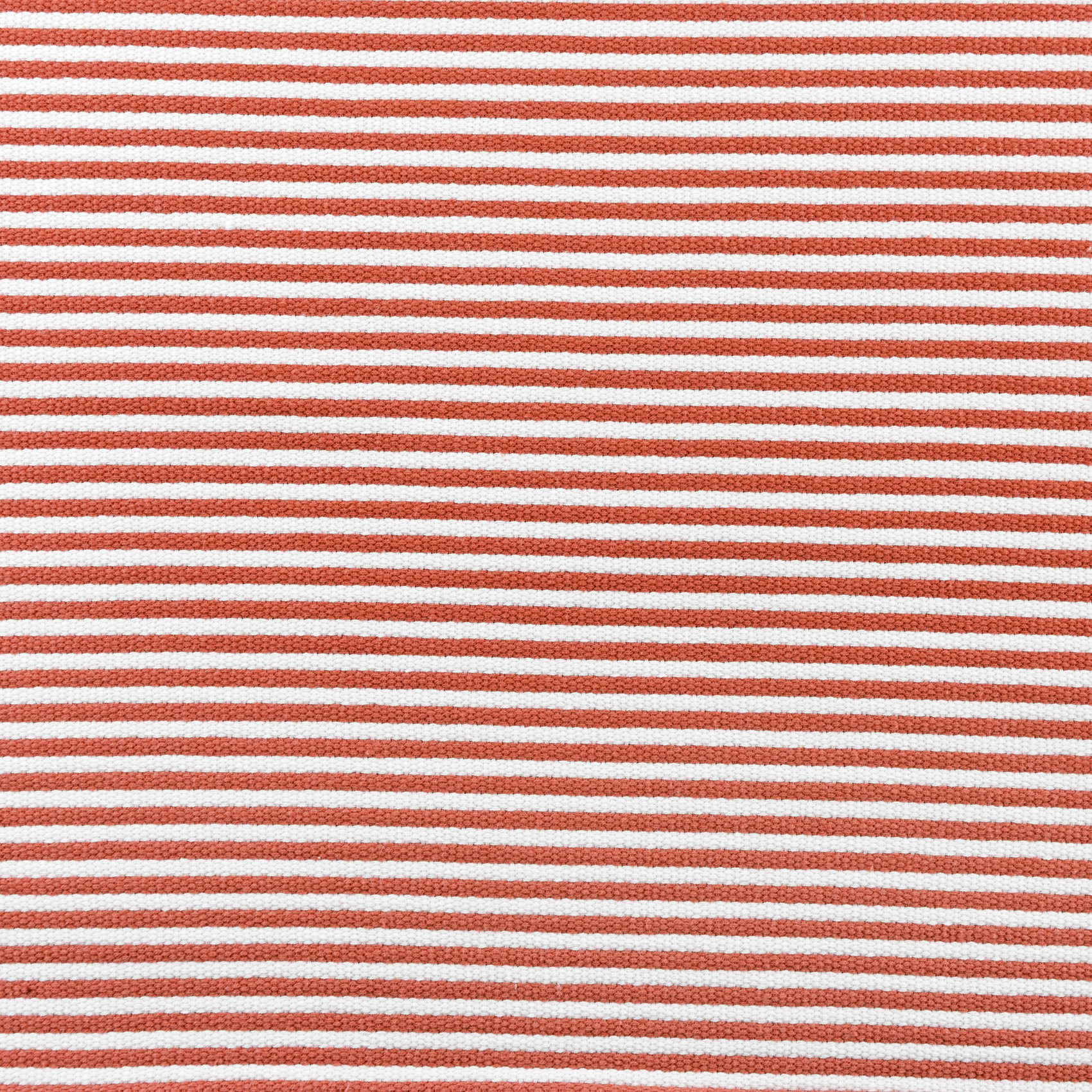 Coussin rayé à pompons - Brique