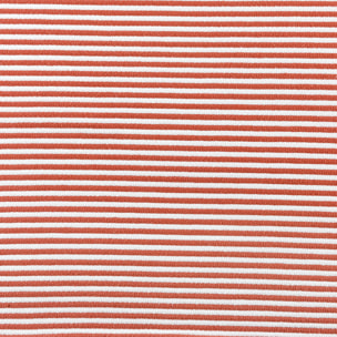 Coussin rayé à pompons - Brique