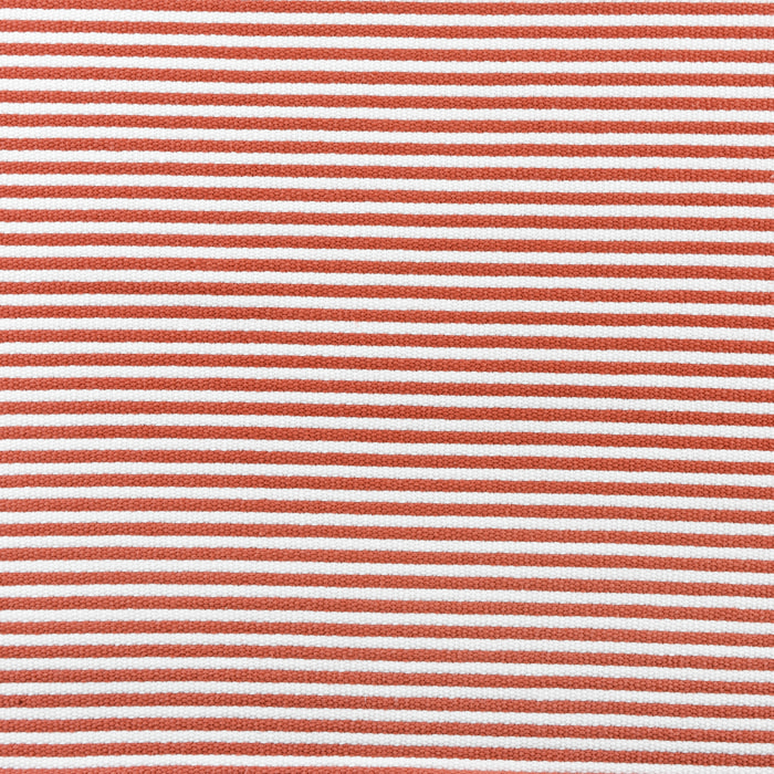 Coussin rayé à pompons - Brique