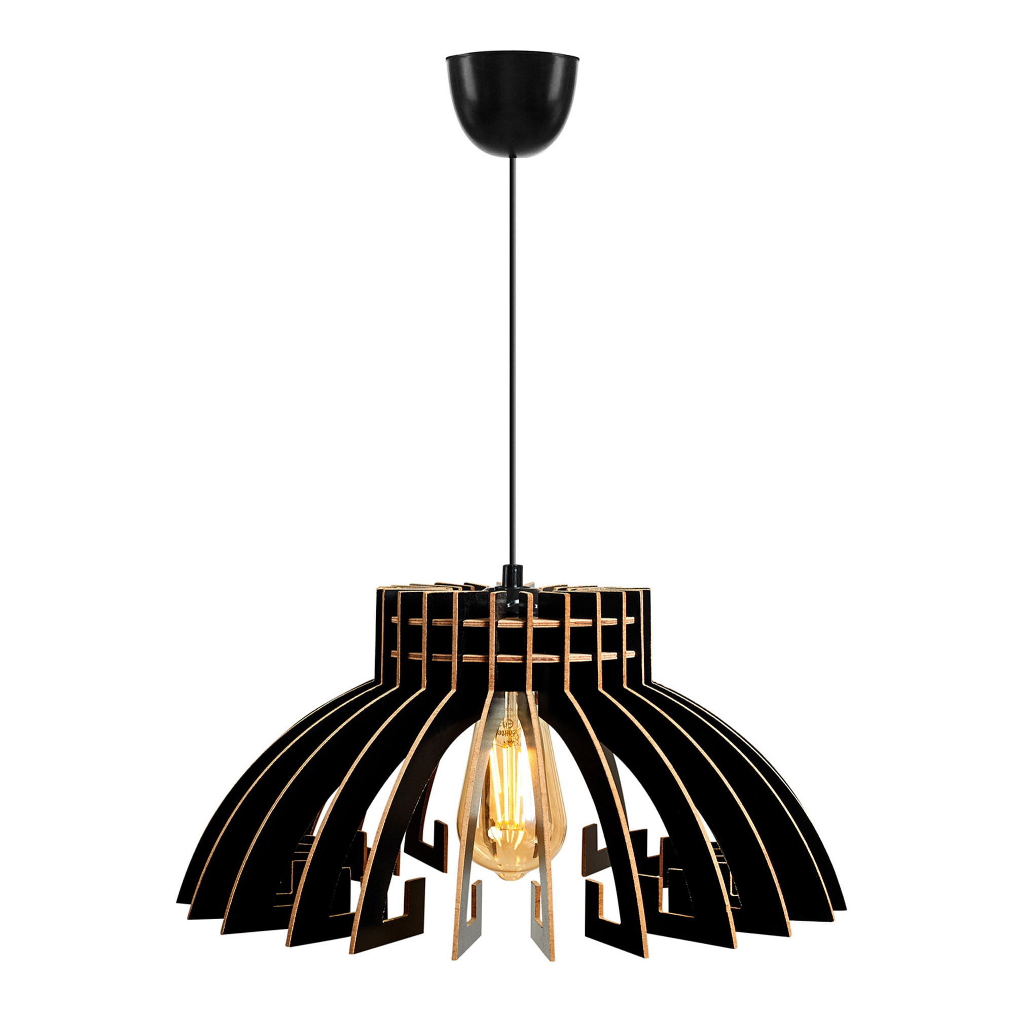 Lámpara de techo 65 cm. negro, tipo E 27 Max 45 - 60 W