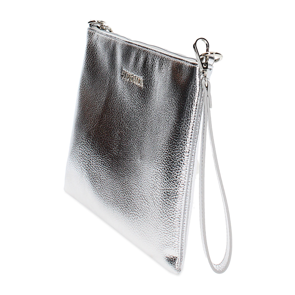 Pochette donna argento in laminato
