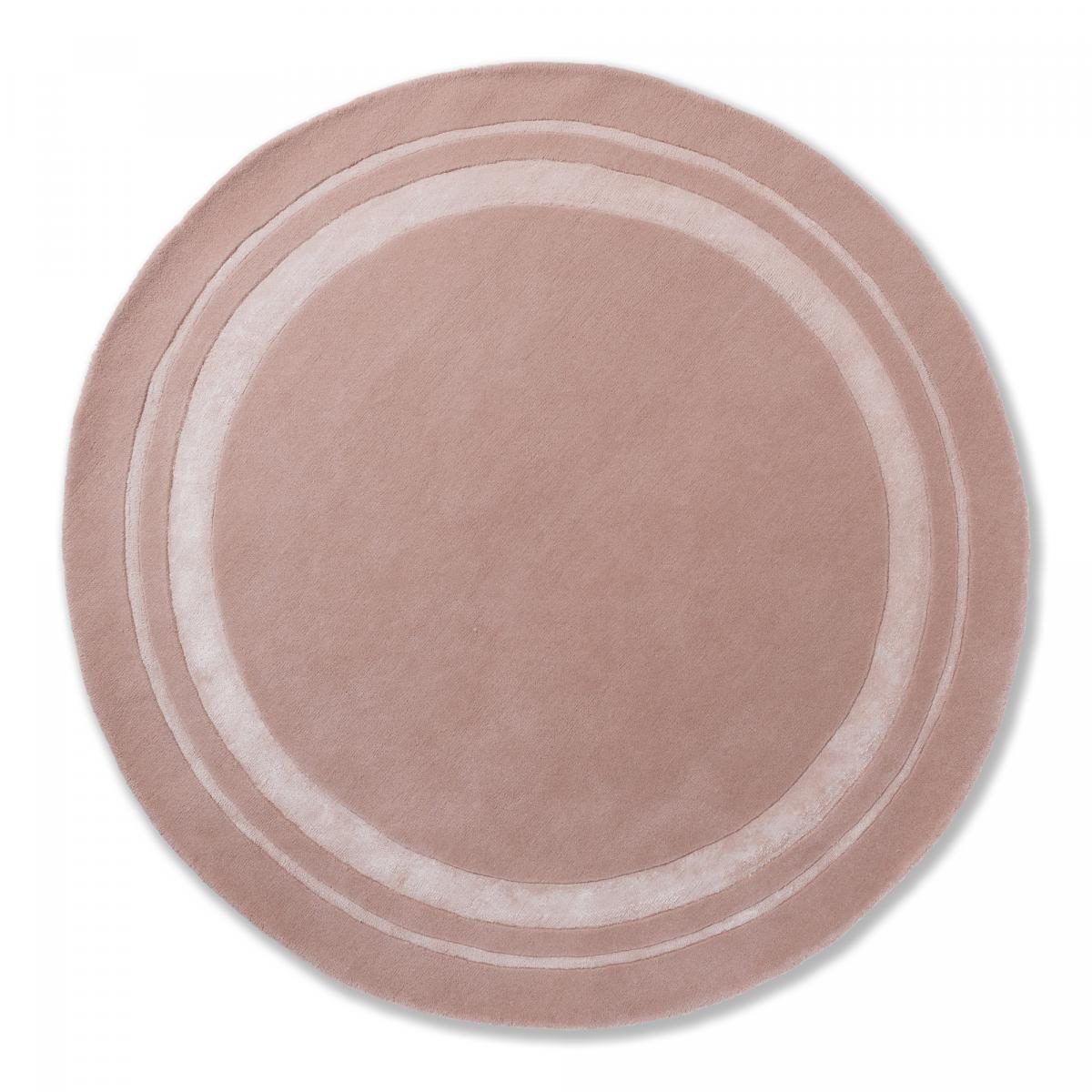 Tapis rond fait main en laine motif simple CHICDOUJ