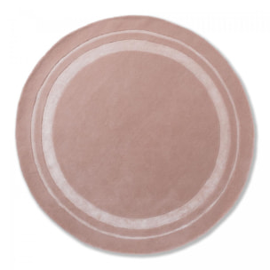 Tapis rond fait main en laine motif simple CHICDOUJ