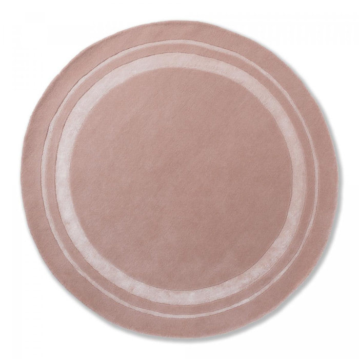 Tapis rond fait main en laine motif simple CHICDOUJ