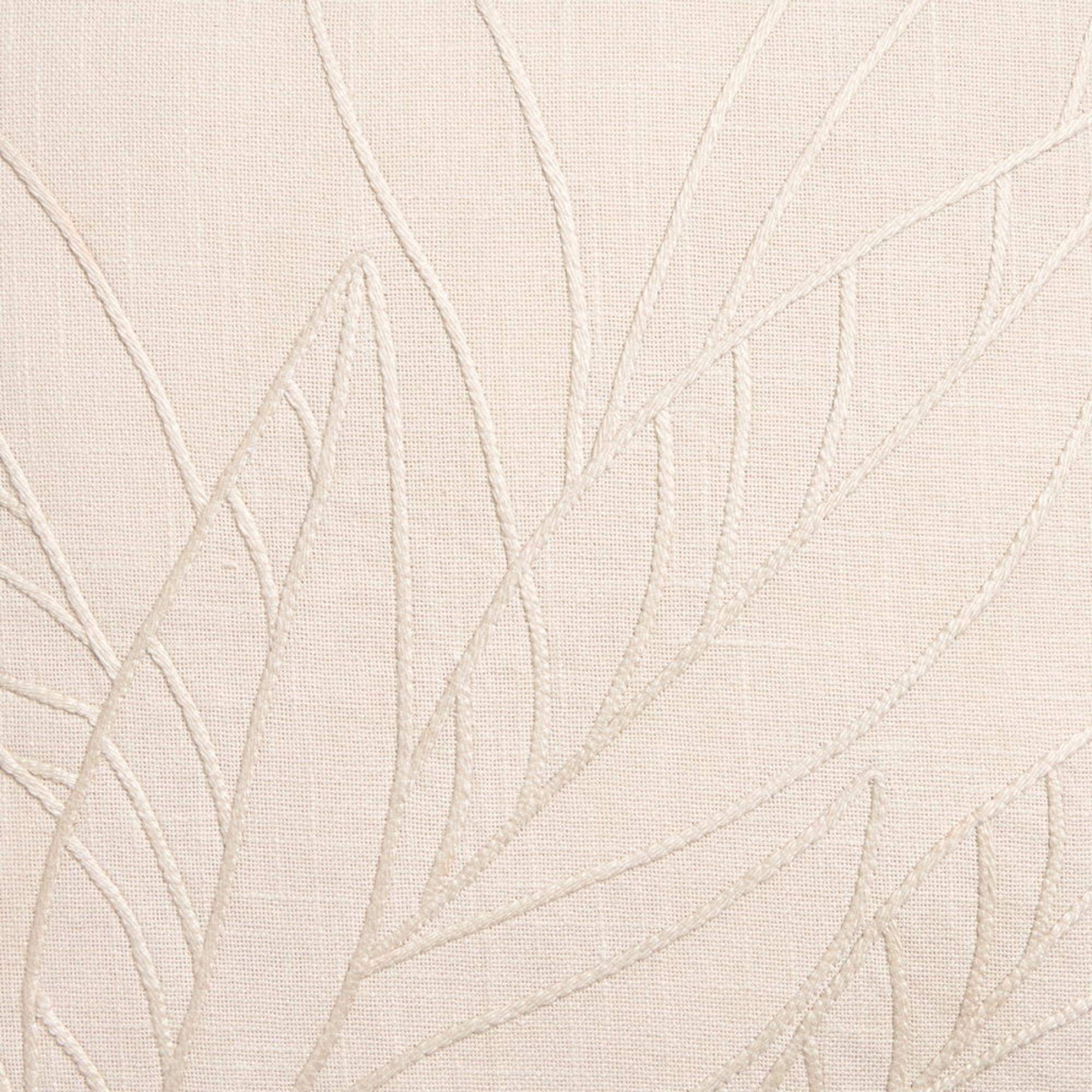 Funda de cojín algodón hojas bordadas Drejasa color gris piedra 100% Algodón