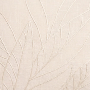 Funda de cojín algodón hojas bordadas Drejasa color gris piedra 100% Algodón