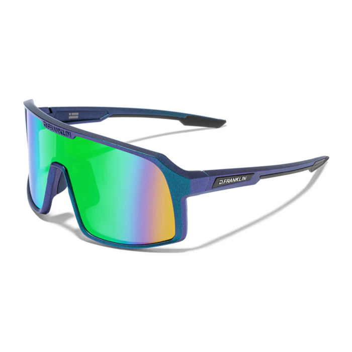 Gafas de Sol Gafas de sol deporte modelo Wind Limited Iridiscent Navy / Green D.Franklin