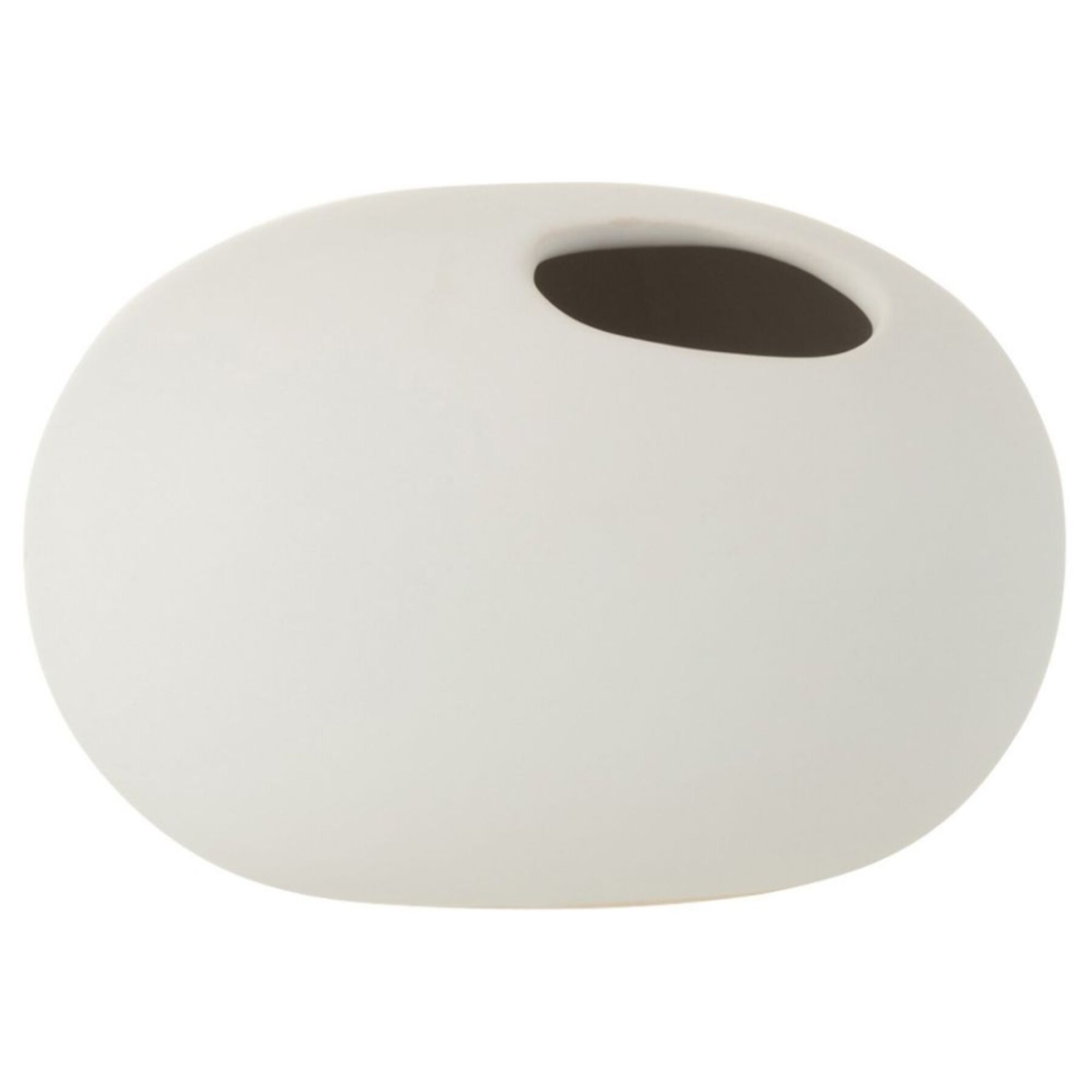 J-Line Vase Ovale - céramique - blanc mat - small - 2 pcs - Ø 10 cm