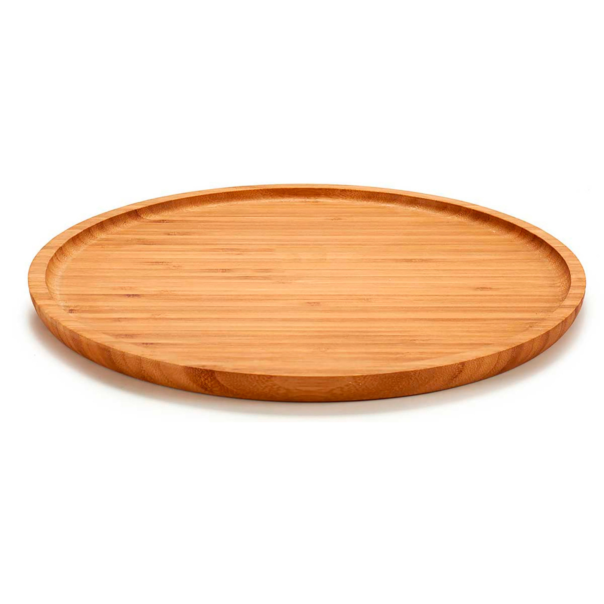 Grande vassoio rotondo in bambù per antipasti. 30 cm.