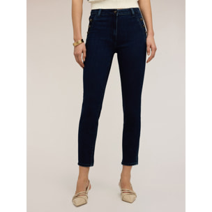 Motivi - Jeans skinny con bottoni decorativi - Blu