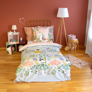 Parure de lit enfant imprimé 100% coton - licorne
