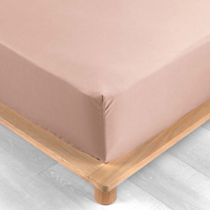 Drap Housse Uni 100% Percale de Coton ORIGINE - Rose