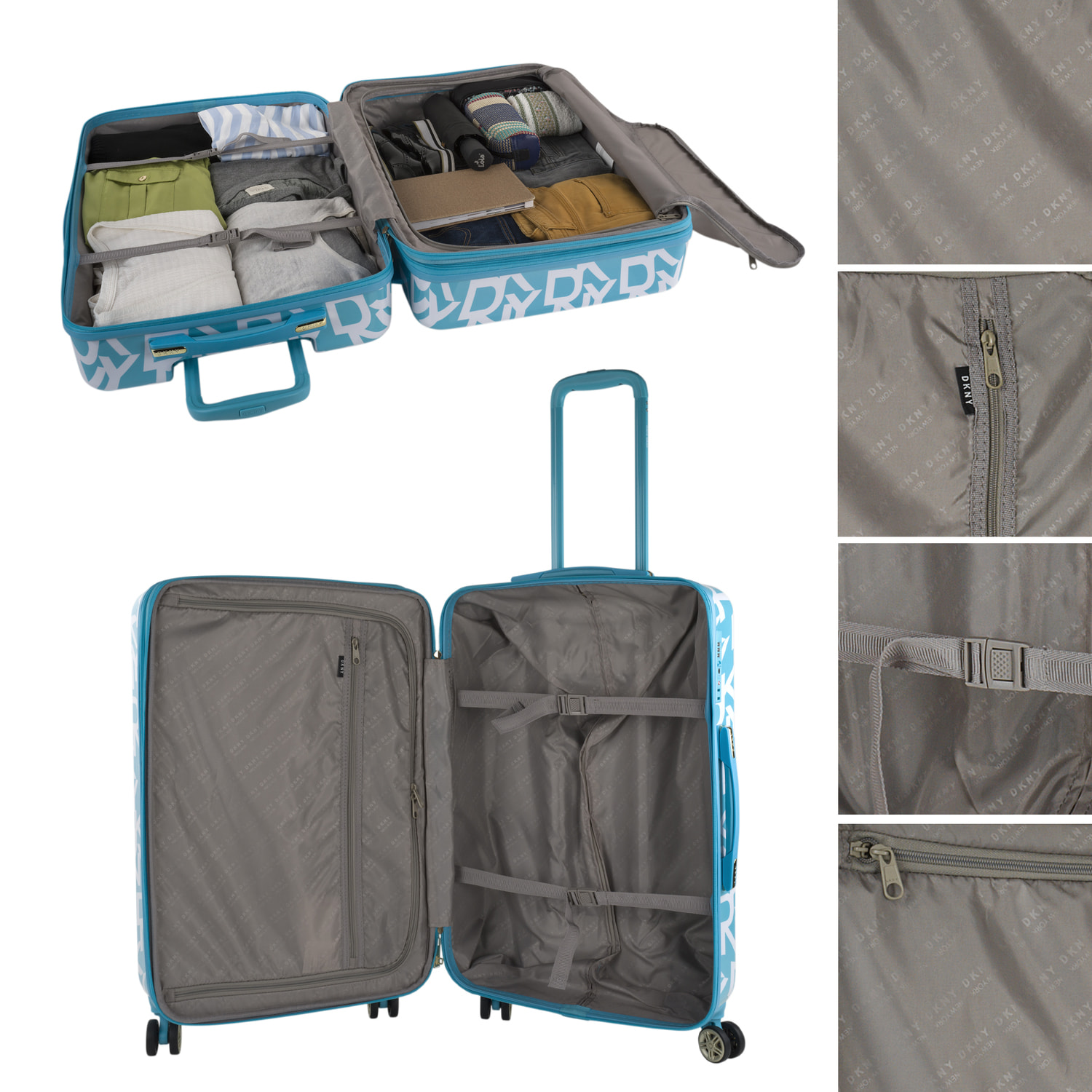 Juego De Maletas Pc Dkny Dkny-626 Signature Hardside Sky Blue