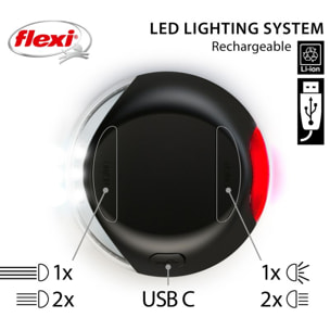 Accessoires pour Laisse LED Lighting System USB black Flexi CFNZLS-551-S