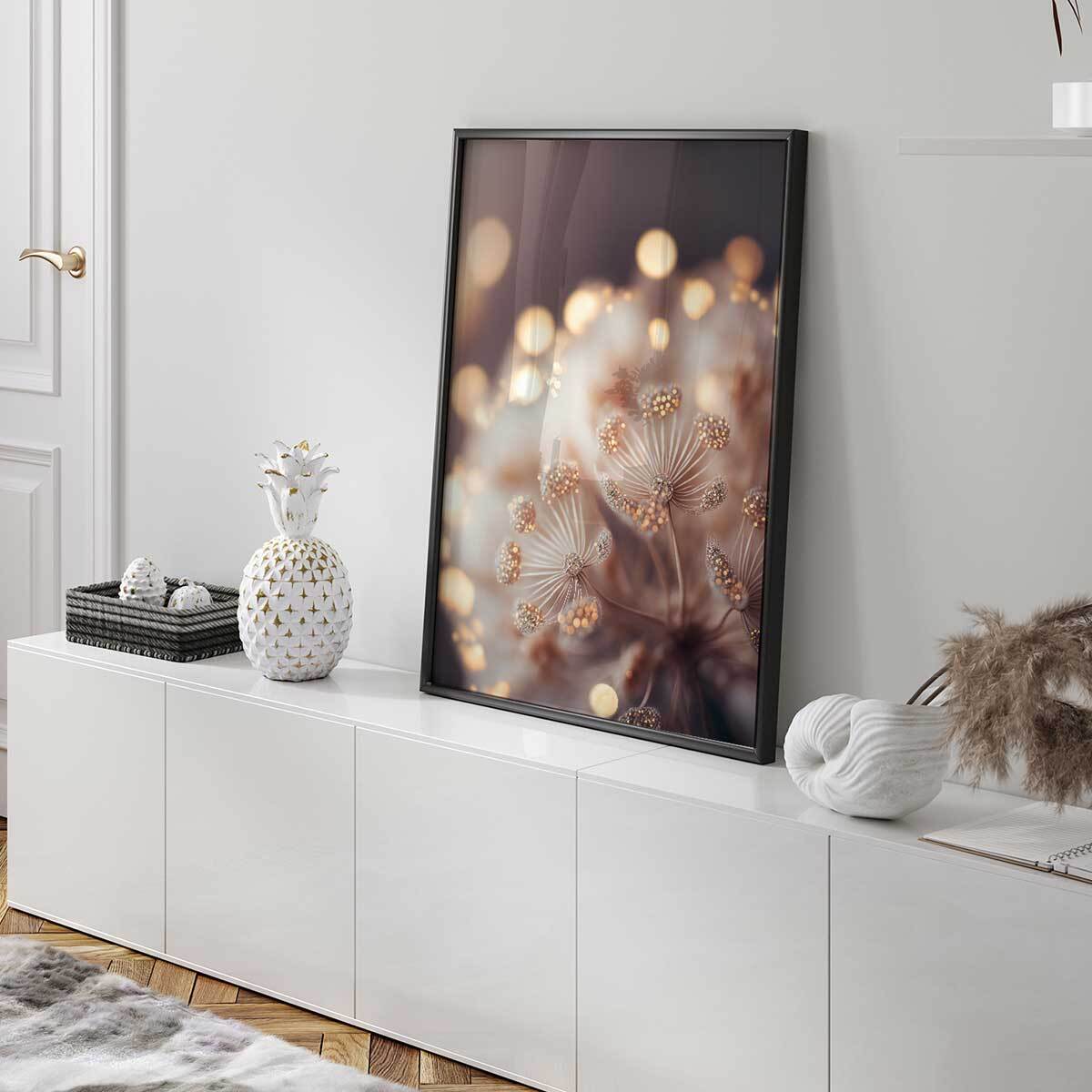Affiche floral Fleurs scintillantes Affiche seule