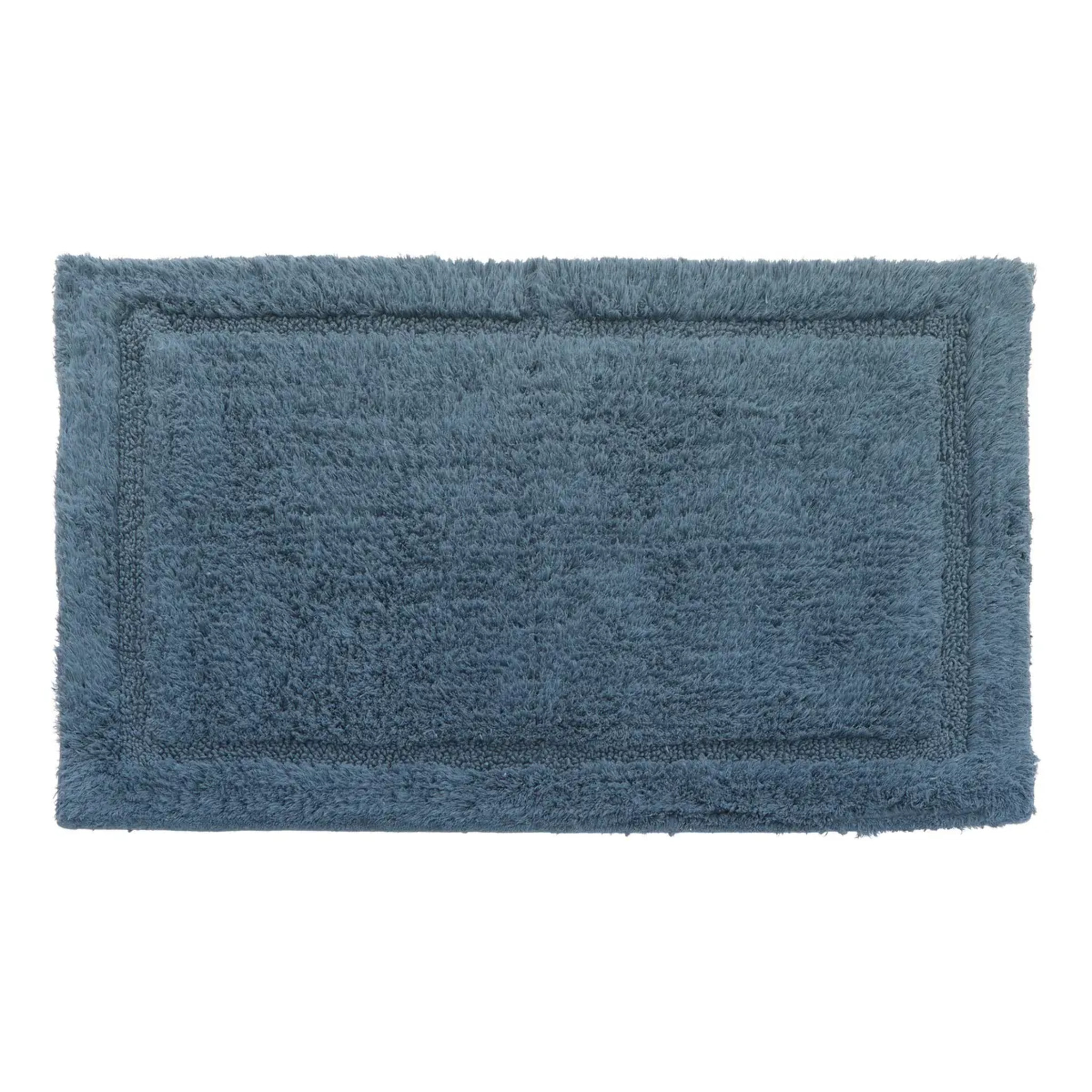Tapis de bain fluffy Colorama 50x75cm bleu