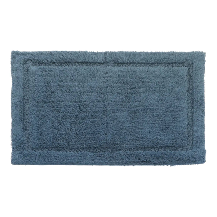 Tapis de bain fluffy Colorama 50x75cm bleu