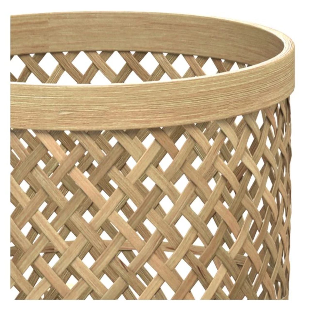 Cache-pot pieds en teck et bambou (lot de 2) - Mila