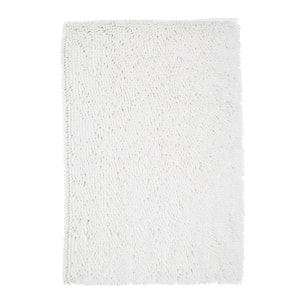 Tapis de bain mèche uni ESSENTIAL blanc