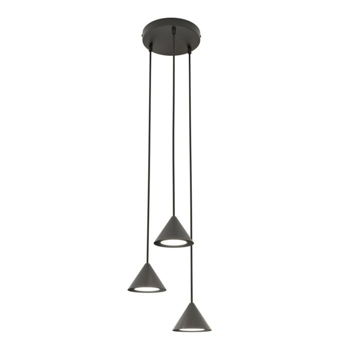 Lampada a sospensione ELIT in acciaio nero opaco