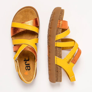 Sandalias 1714 NAPPA YELLOW-ORANGE /RHODES color Yellow-orange