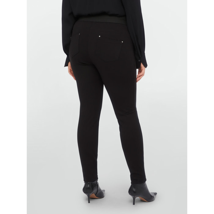 Fiorella Rubino - Pantalón pitillo de viscosa LENZING™ ECOVERO™ - Negro