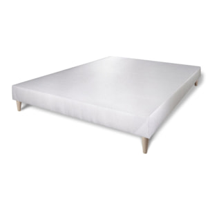 Ensemble - Matelas Mémoire de forme 24cm d'épaisseur - 3 zones de confort - Confort ferme - Sommier tapissier monobloc - 2 places
