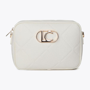 Borsa a tracolla Monogramma rombi Logo Ovale Effetto Pelle