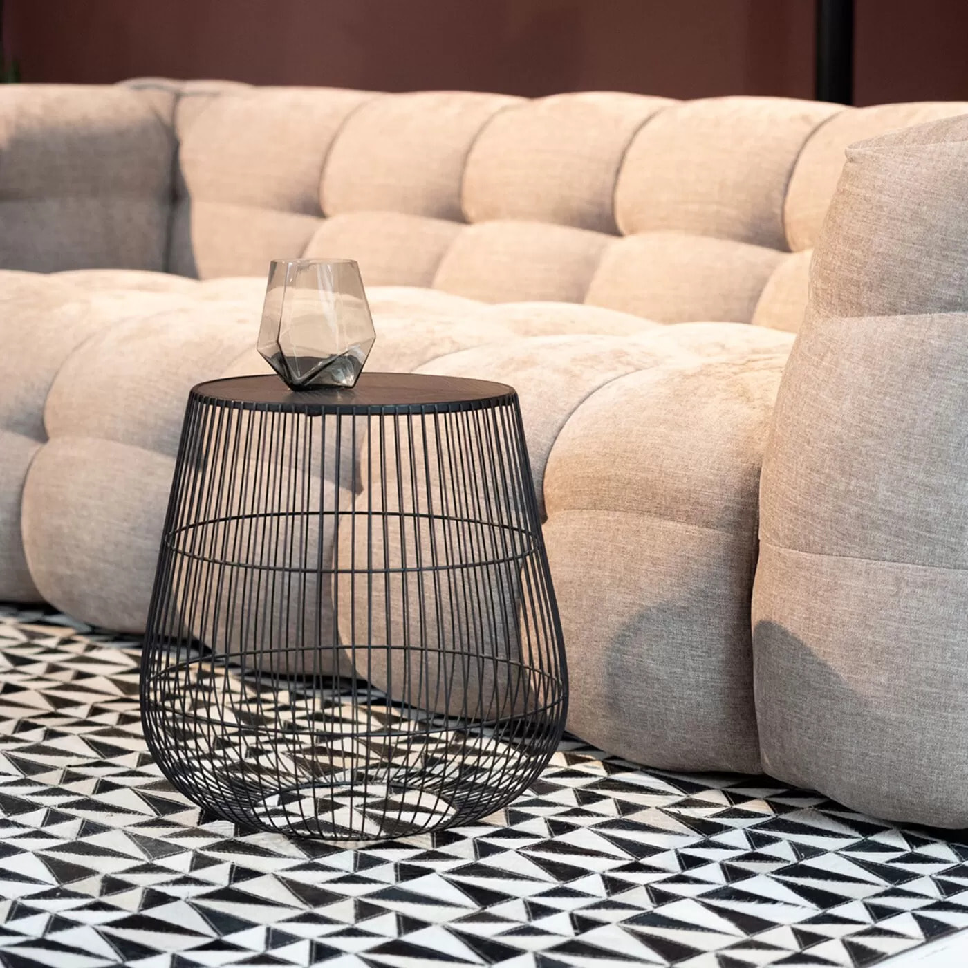 Table d'appoint Beam noire 40cm Kare Design