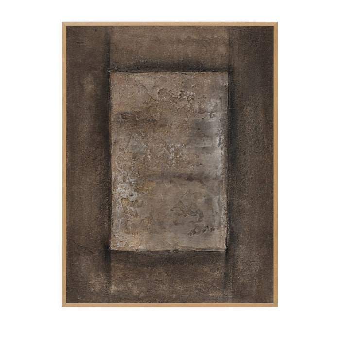 Cuadro marrón decorativo sobre algodón con bastidor de madera pintado artesanalmente con pintura al óleo de varias medidas