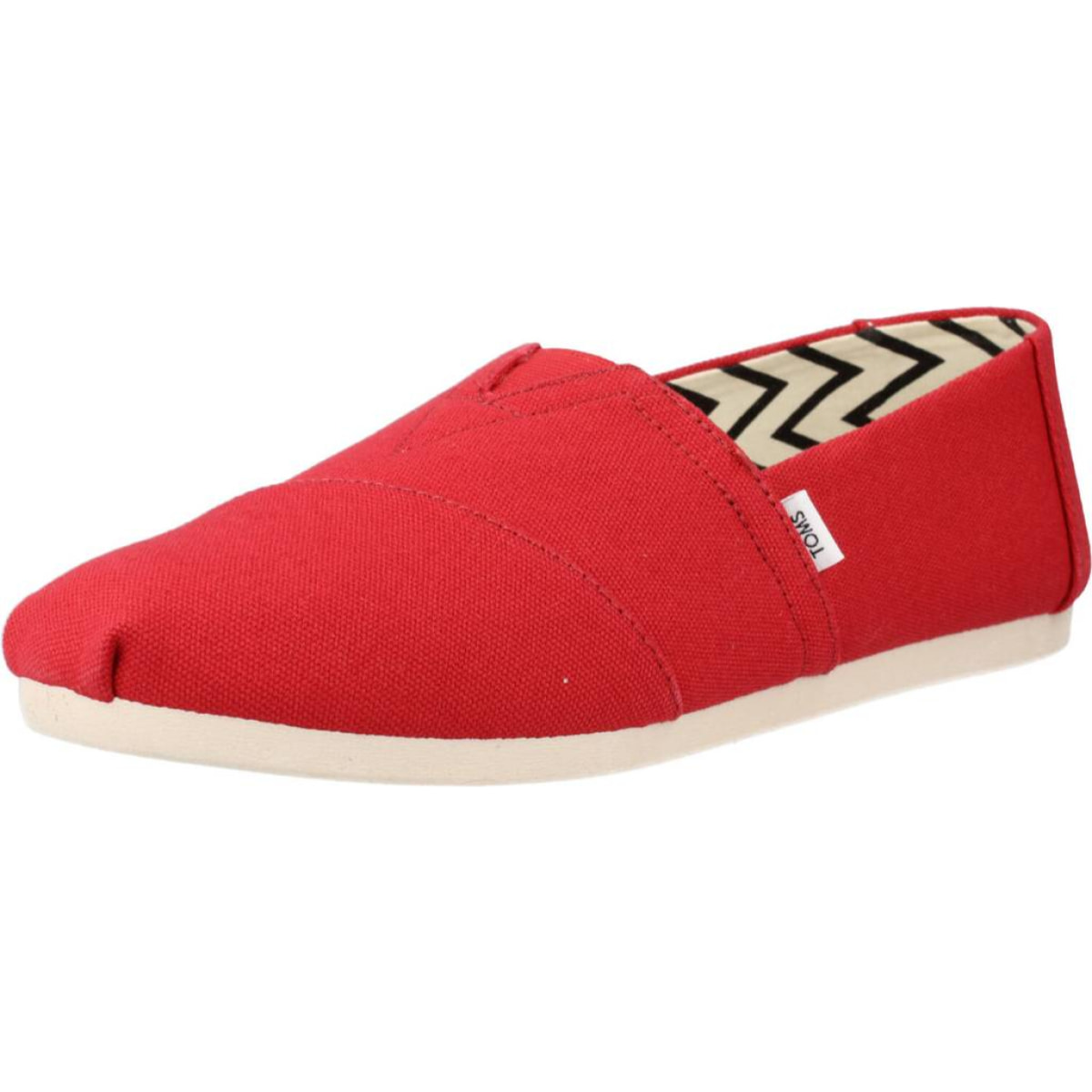 ALPARGATAS TOMS RED RECYCLED COTTON CANVAS