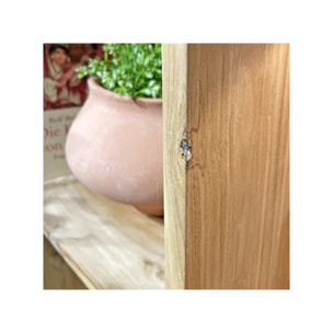 Etagère 4 cases cubes de rangement 182 x 47 cm bois de teck massif - ROMA