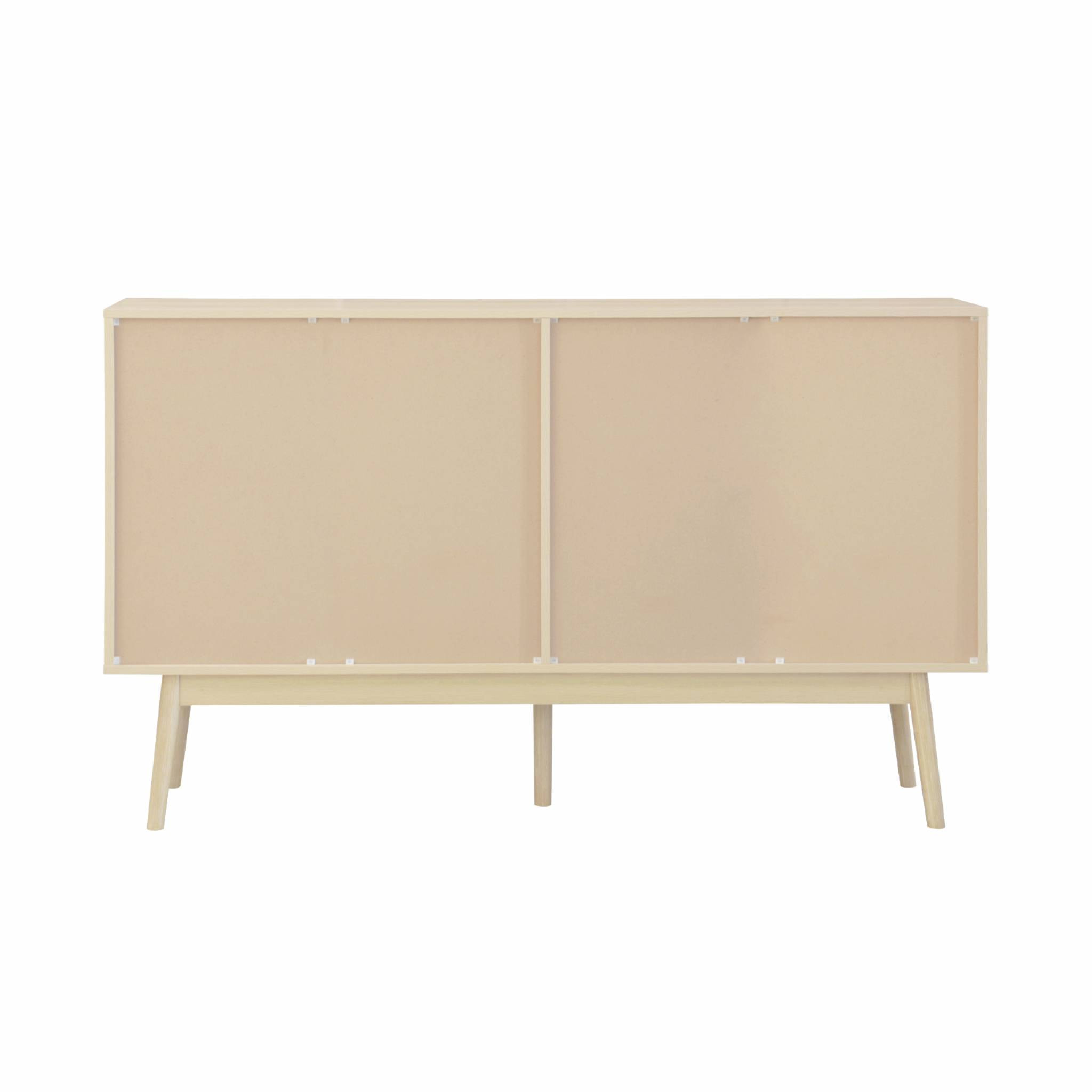 Buffet de rangement décor bois naturel. Linear. deux portes. deux étagères. buffet haut. vaisselier.  L 150 x P 39.5 x H 90cm
