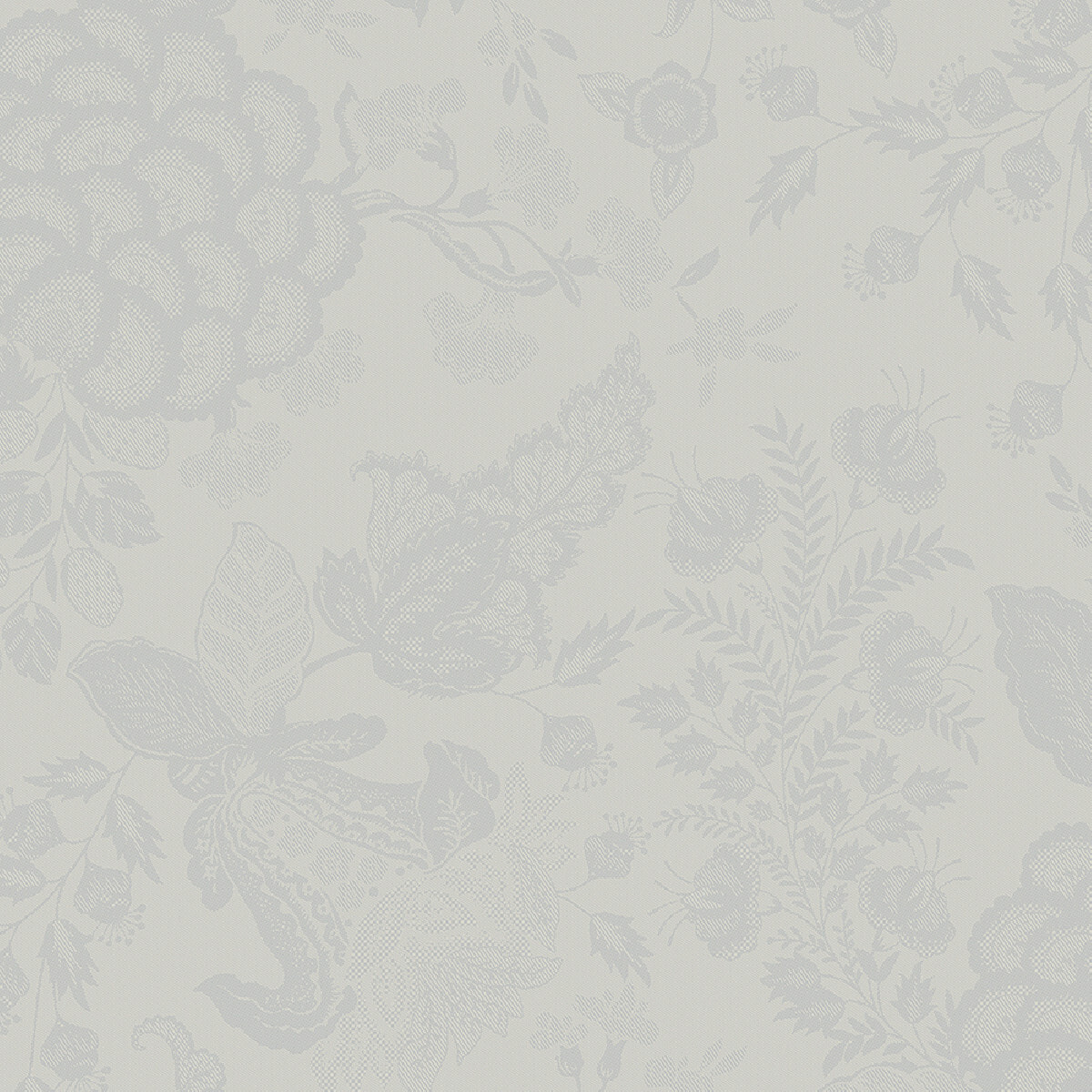 Serviette lin & coton anti tache motif jacquard Mille giverny opale