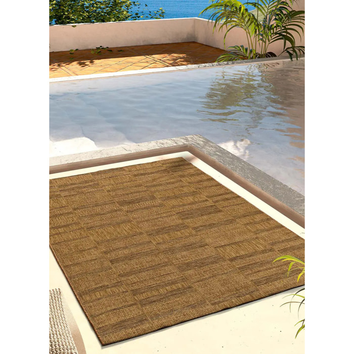 GUINEA Alfombra de exterior efecto yute color natural, varias medidas disponibles.