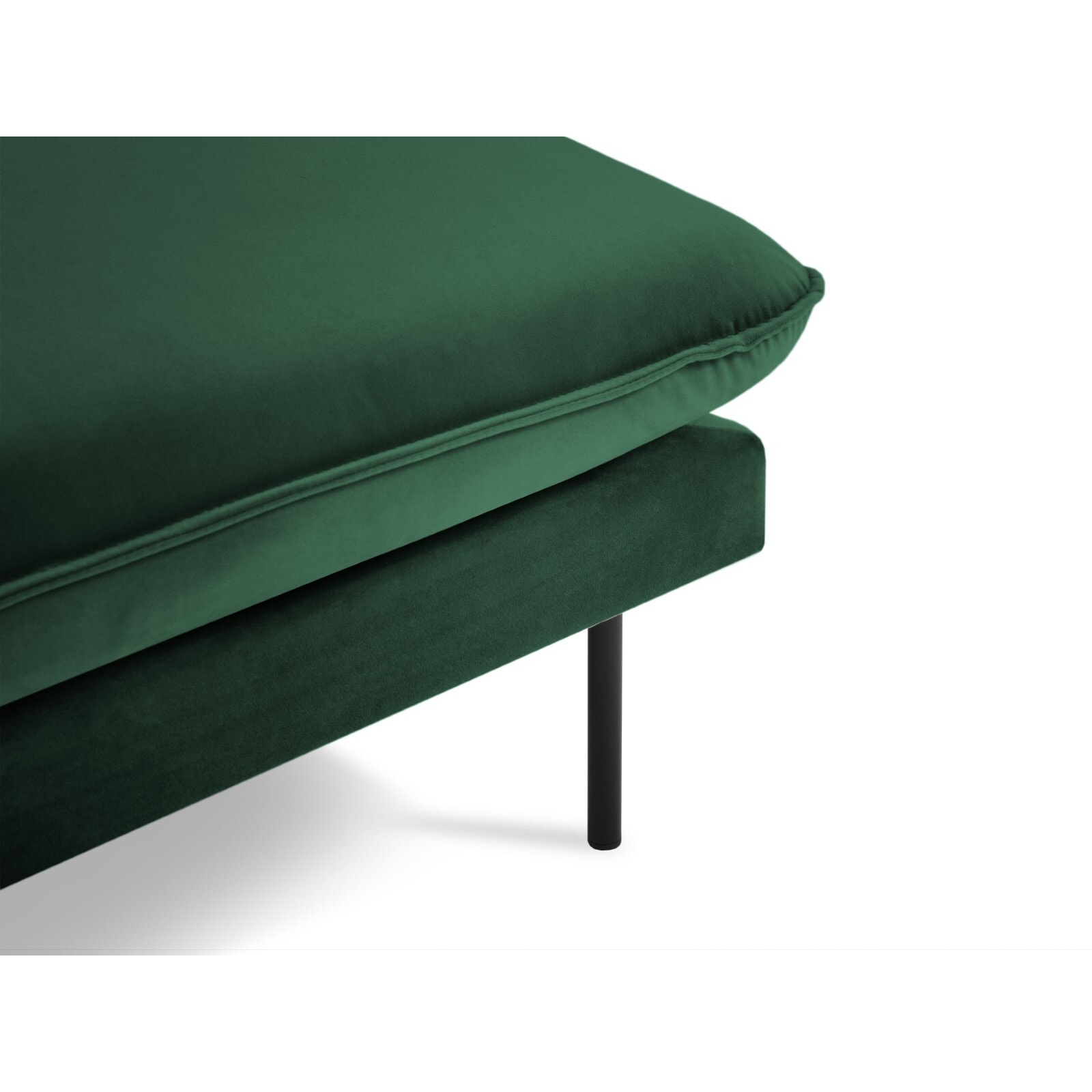 Méridienne gauche "Vienna" en velours vert bouteille