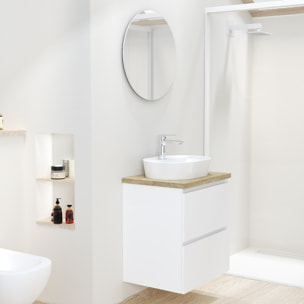 Conjunto mueble de baño NORDIK Alday, 60cm, Blanco Mate