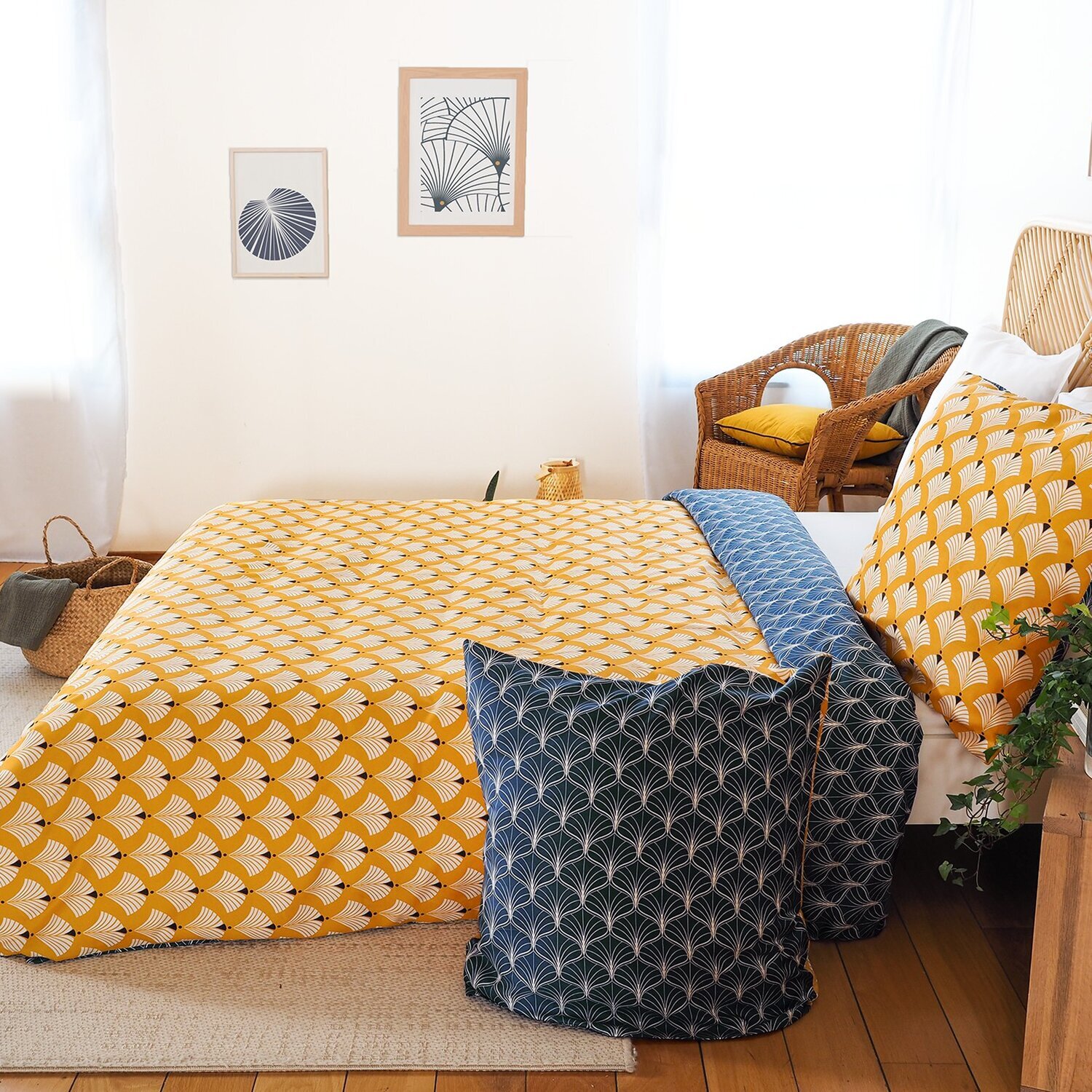 Parure housse de couette 3pcs 100% microfibre 72gsm pania