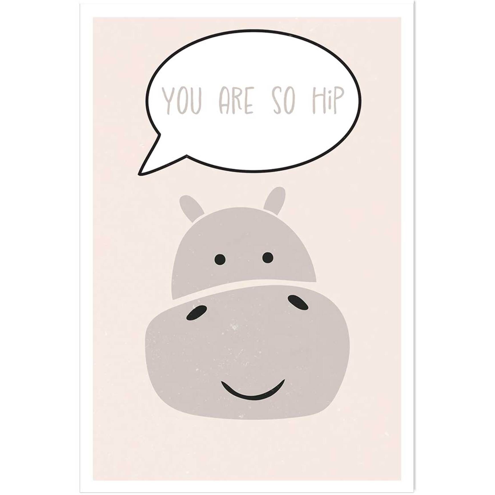 Affiche enfant hippo Affiche seule