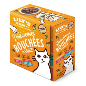 Lot de 48x85g - Lily's Kitchen Chat Délicieuses bouchées en sauce Multipac