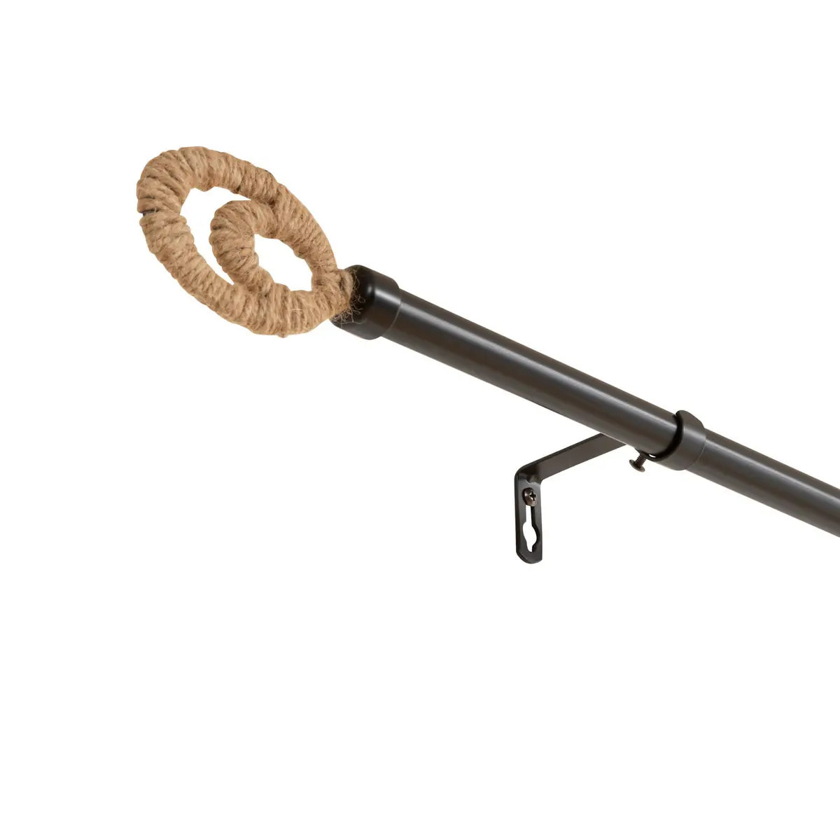 Tringle natura Elli210-380, noir en métal