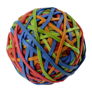 Boule de 190 élastiques multicolores pour le rangement de la cuisine et du bureau Fackelmann Tecno