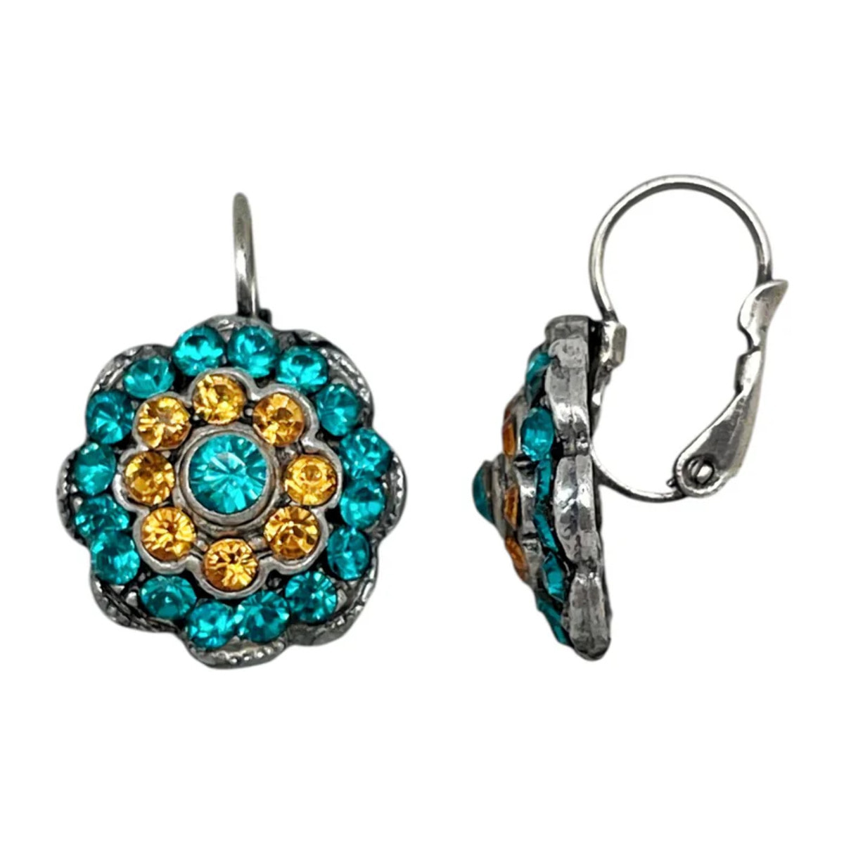 Pendientes Blue Zircon Sw plata 10µ