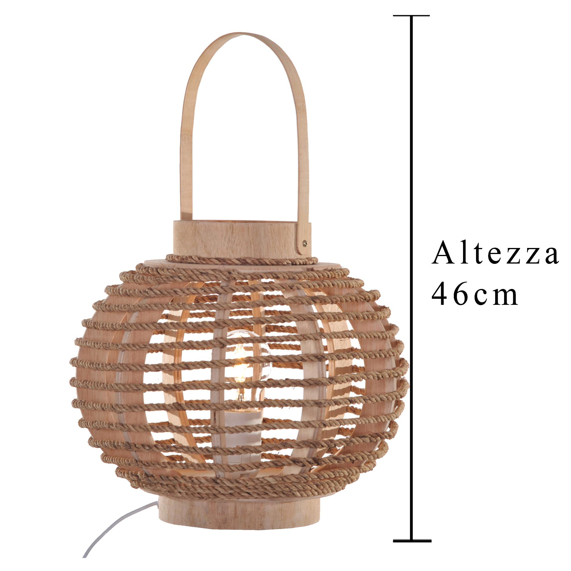 Lampada Da Tavolo. Altezza 46 Cm - Pezzi 1 - 34X46X34cm - Colore: Altro - Bianchi Dino - Decori Casa E Complementi