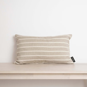Housse de coussin jacquard 30x50 cm Rayure Tabaco FC