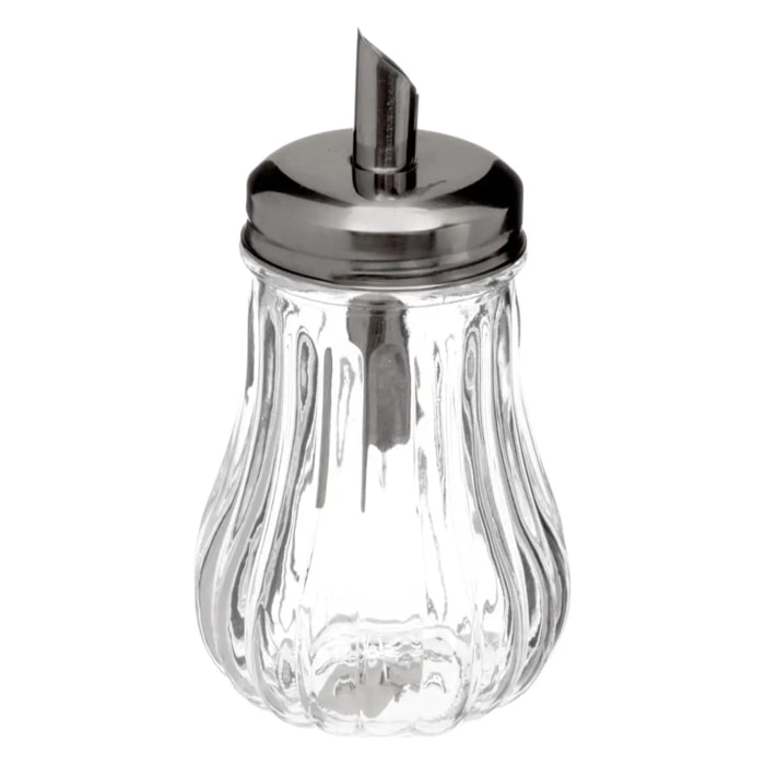 Sucrier en verre couvercle inox 018L