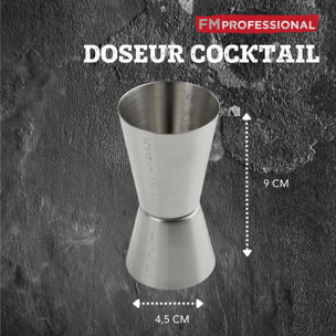 Doseur alcool pour cocktail 5 cl et 3 cl en inox FM Professional Boissons