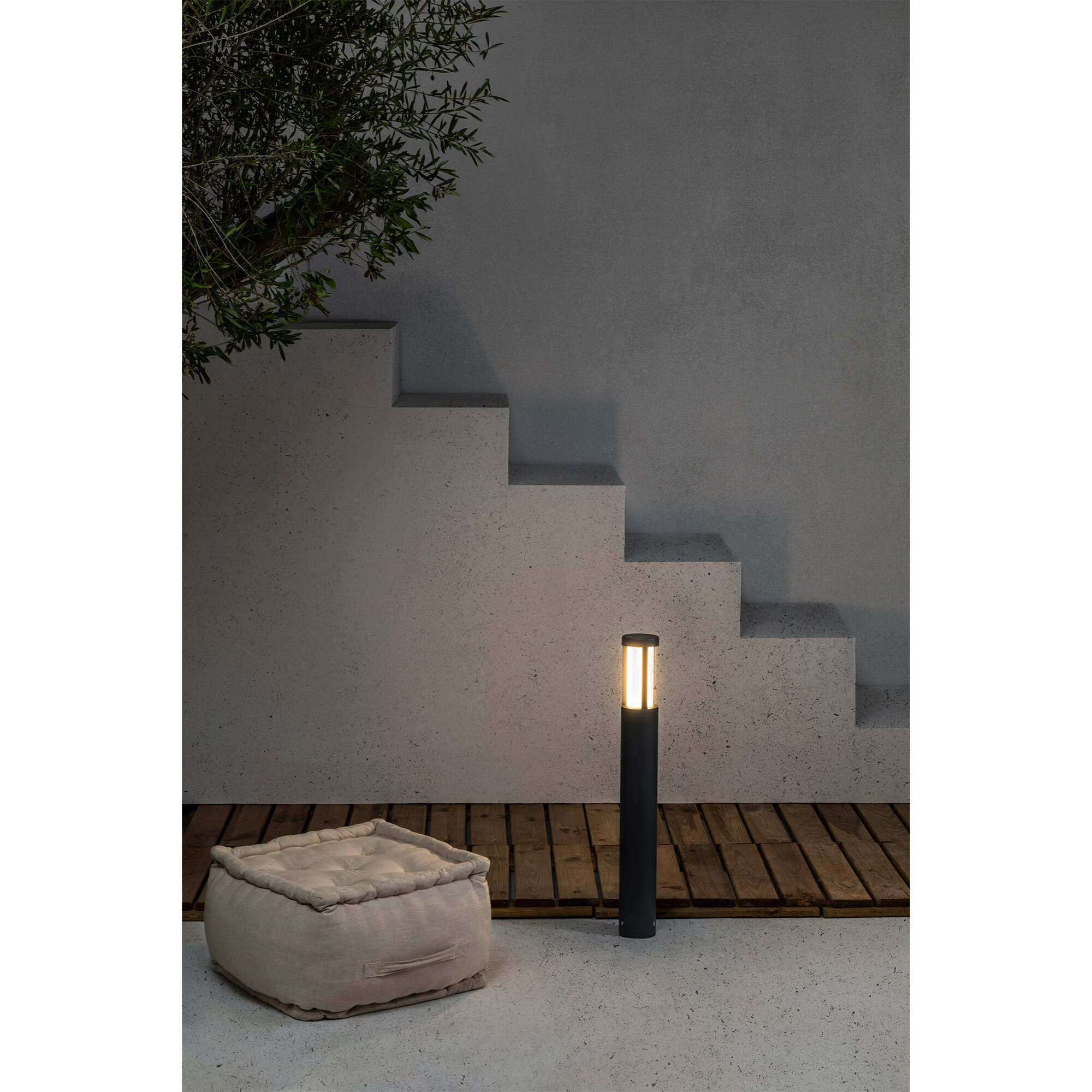 LOGAR-1 LED Lámpara baliza gris oscuro h65cm